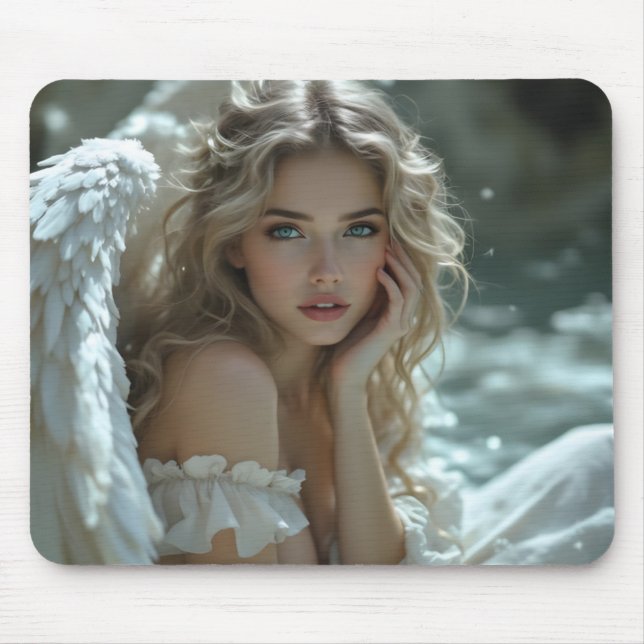 Mousepad O Céu em Seus Olhos: Anjo da Maravilha Silenciosa (Frente)