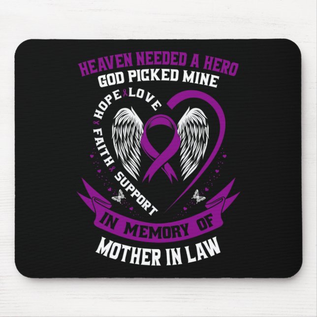 Mousepad O céu precisava de uma mãe de Deus herói em direit (Frente)
