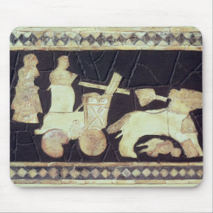 Mousepad O chariot da guerra puxou por dois cavalos,