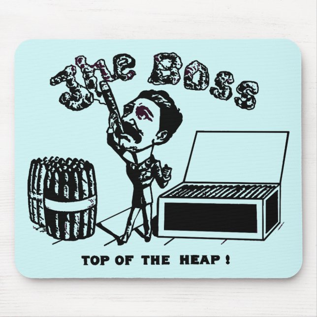 Mousepad O chefe Vintage Charutos Advertisement Art (Frente)