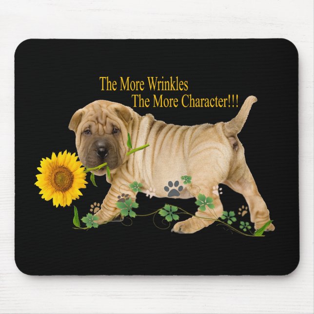 Mousepad O chinês Shar-Pei enruga presentes (Frente)
