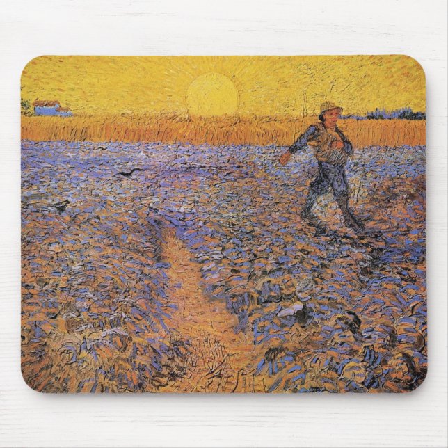 Mousepad O chuveiro de Vincent van Gogh (Frente)