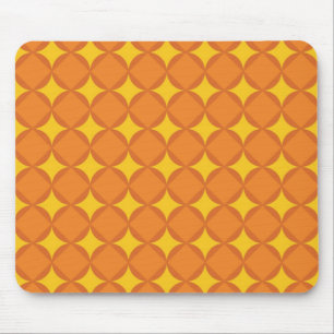 Mousepad O círculo de estilo dos anos 70 laranja