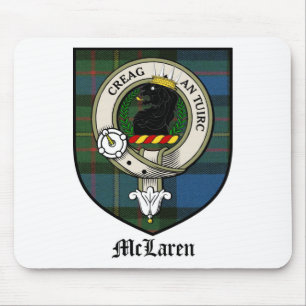 Mousepad O clã de McLaren Crest o Tartan do crachá