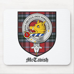 Mousepad O clã de McTavish Crest o Tartan do crachá