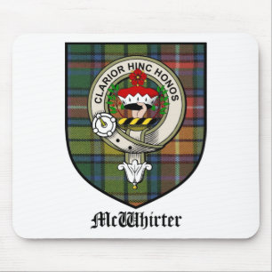 Mousepad O clã de McWhirter Crest o Tartan do crachá