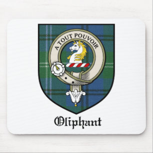 Mousepad O clã de Oliphant Crest o Tartan do crachá