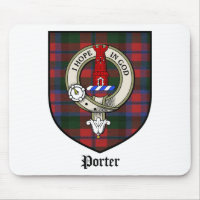 O clã do porteiro Crest o Tartan do crachá