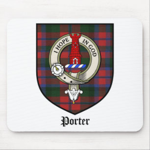 Mousepad O clã do porteiro Crest o Tartan do crachá