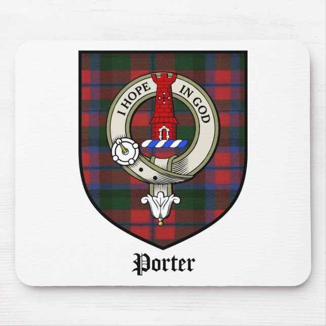 Mousepad O clã do porteiro Crest o Tartan do crachá (Frente)