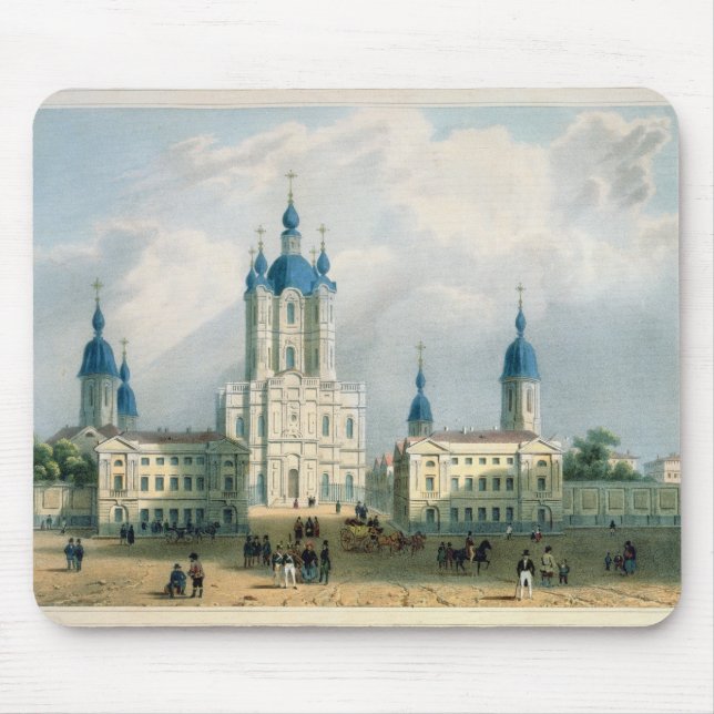 Mousepad O claustro de Smolny em St Petersburg (Frente)