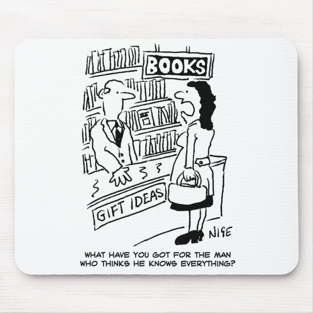 Mousepad O cliente faz uma pergunta ao livreiro. Livraria (Frente)