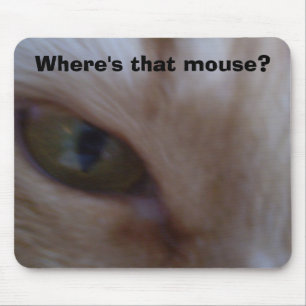 Mousepad O close up extremo do gato, onde é esse rato?
