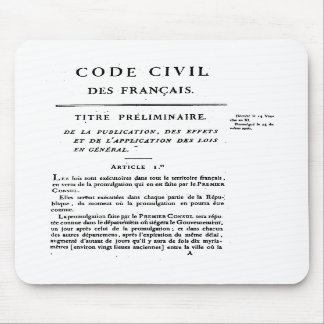 Mousepad O código civil página de France da ?a imprimiu no
