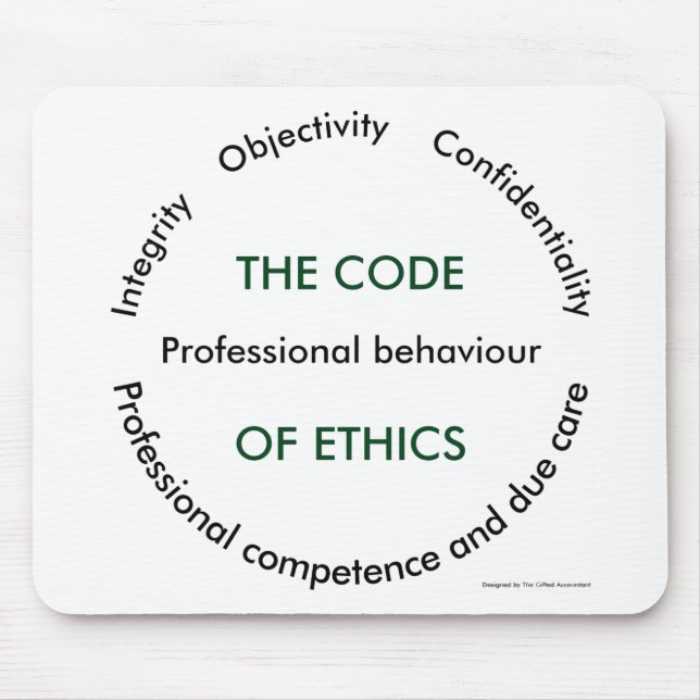 Mousepad "O código de ética - 5 princípios fundamentais " (Frente)