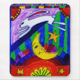 Mousepad o coelho voou sobre a lua,