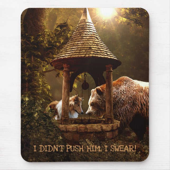 Mousepad O Collie, o Rapaz e o Bem - Engraçado (Frente)