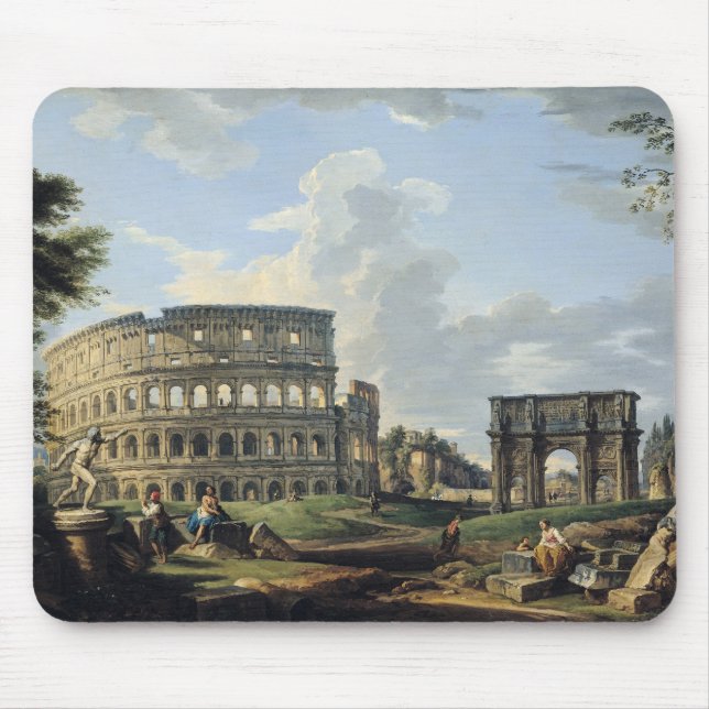 Mousepad O Colosseum e o arco de Constantim (Frente)