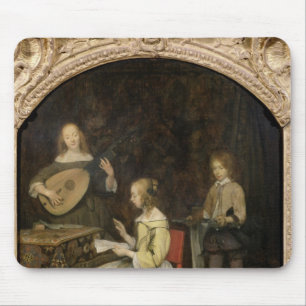 Mousepad O concerto: Cantor e jogador de Theorbo