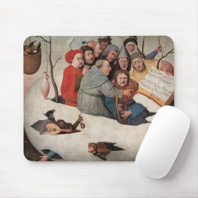 Mousepad O concerto no ovo por Hieronymus Bosch (Com mouse)