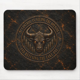 Mousepad O Controle é Ver a Oportunidade | Touro de Brasa E