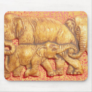 Mousepad O Coração da Herda: Retrato da Família Elefante