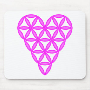Mousepad O Coração Da Vida - Rosa/3D.