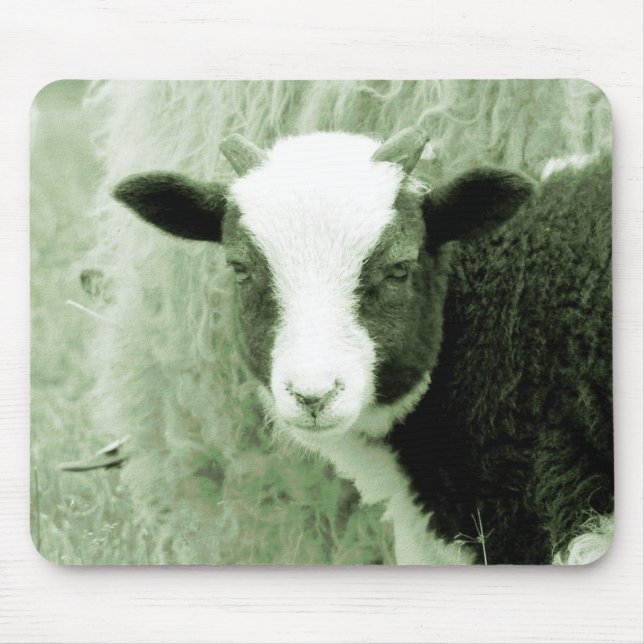 Mousepad O cordeiro de Sweetheart em tons verdes (Frente)