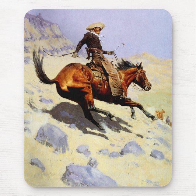 Mousepad O Cowboy de Remington, Militares de Cavalaria Vint (Frente)