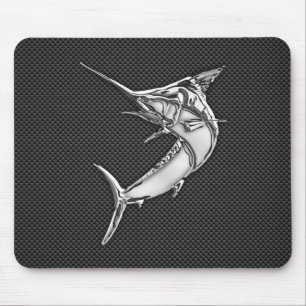 Mousepad O cromo gosta do espadim na fibra do carbono