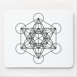 Mousepad O cubo de Metatron (branco)
