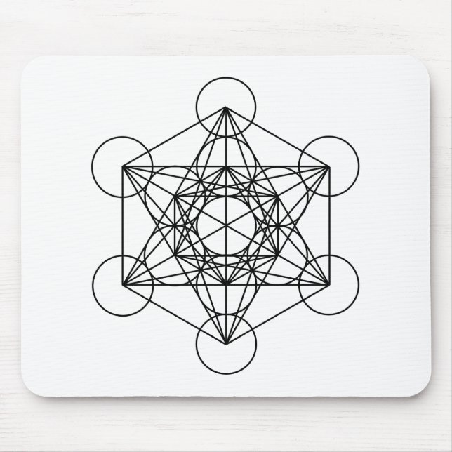 Mousepad O cubo de Metatron (branco) (Frente)