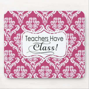 Mousepad O damasco cor-de-rosa, professores tem a classe