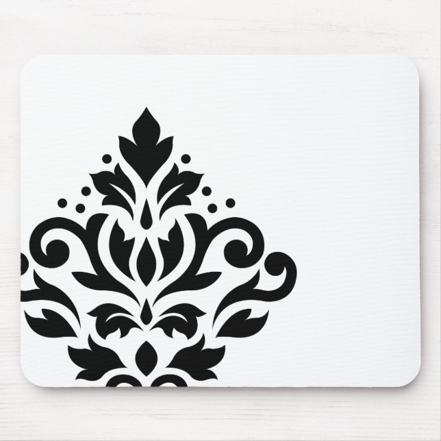 Mousepad O damasco do rolo deslocou I BW (Frente)