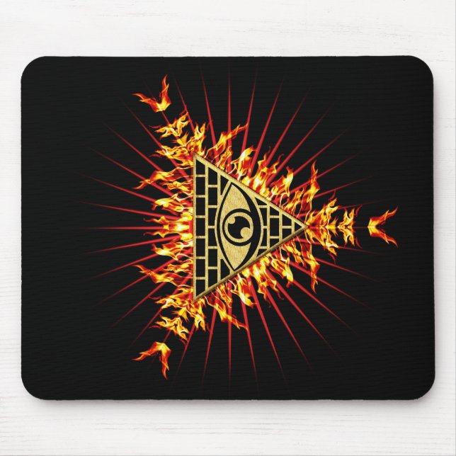 Mousepad O de que de antes de todo de olho deus, pirâmide, (Frente)