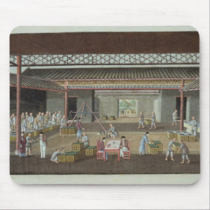 Mousepad O depósito do chá (gouache na seda)