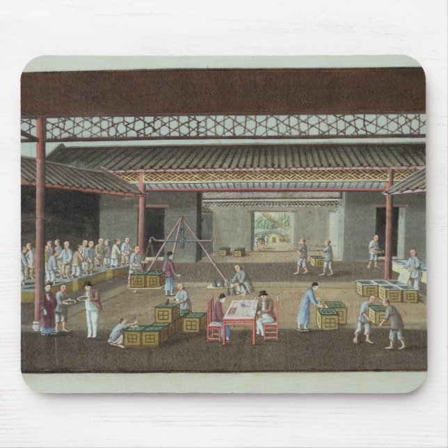Mousepad O depósito do chá (gouache na seda) (Frente)