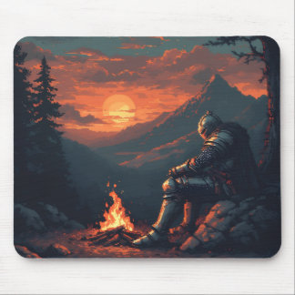 Mousepad O Descanso de Cavaleiro pelo Fogo - Epic Fantasy M