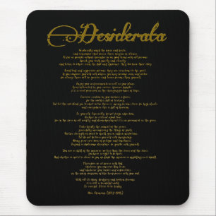 Mousepad O Desiderata "Coisas Desejadas"
