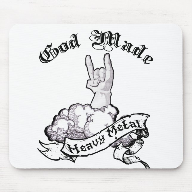 Mousepad O deus fez o metal pesado (Frente)