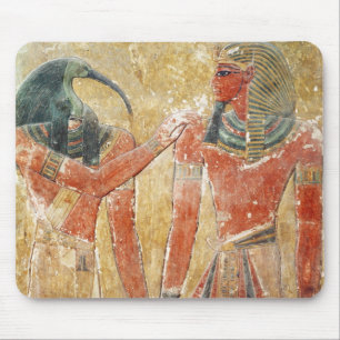 Mousepad O deus Thoth com Seti I no túmulo de Seti