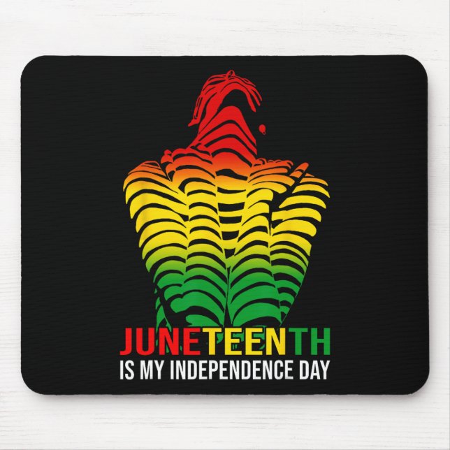 Mousepad O Dia da Independência é afro-americano 1865 (Frente)
