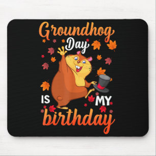 Mousepad O Dia da Marmota é meu aniversário 2 de fevereiro,