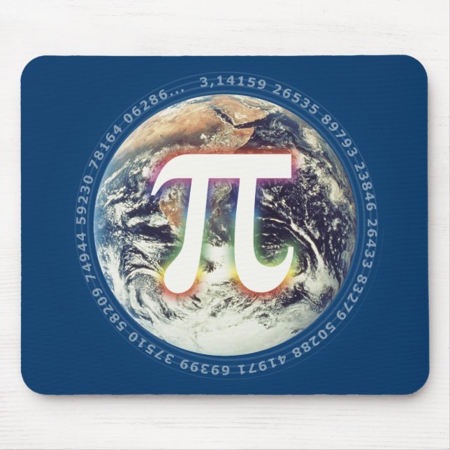 Mousepad O dia do Pi na terra | comemora a matemática (Frente)