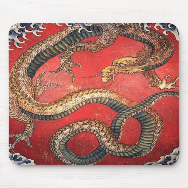 Mousepad O dragão de Hokusai (Frente)