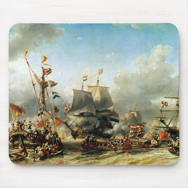 Mousepad O embarque de Ruyter e de William de Witt (Frente)