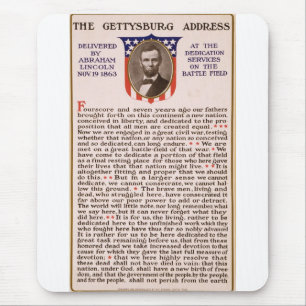 Mousepad O endereço de Gettysburg por Abraham Lincoln 1863