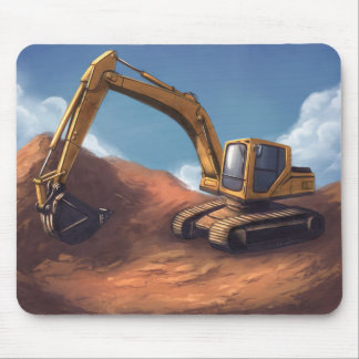 Mousepad O escavador no trabalho diário