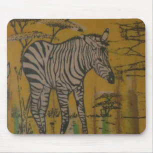 Mousepad O Espírito Serengeti: Zebra Grazing na Mara