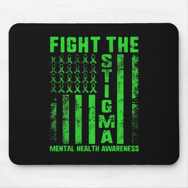 Mousepad O Estigma Conscientização da Saúde Mental Depressã (Frente)